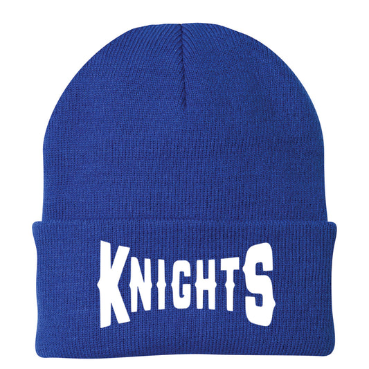 Windsor - Knights Curved (Bosox Font) - Knit Cap - Athletic Royal (CP90) - Southern Grace Creations