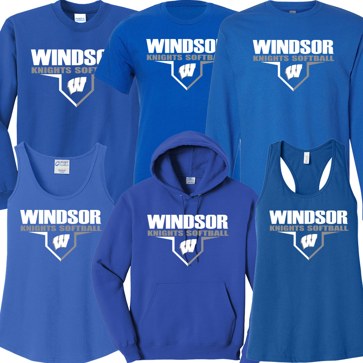 Windsor - Windsor Knights Softball W - Royal (Tee/DriFit/Hoodie/Sweatshirt)