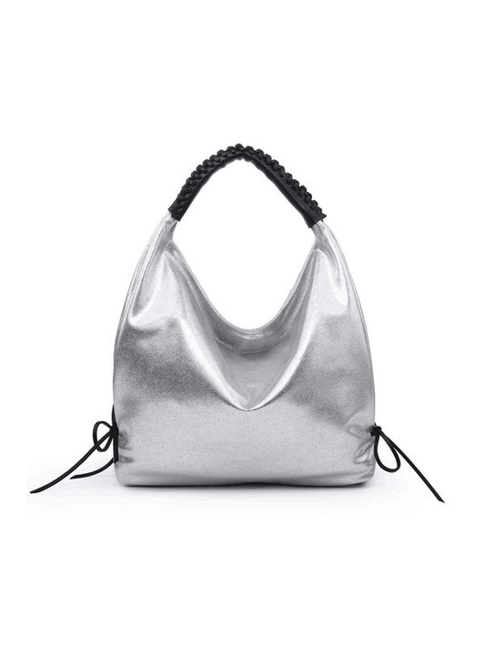 Women hobo bag metallic silver - Southern Grace Creations