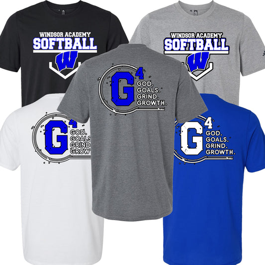 Windsor - Windsor Academy Softball G4 - Adidas - Blended T-Shirt - A556