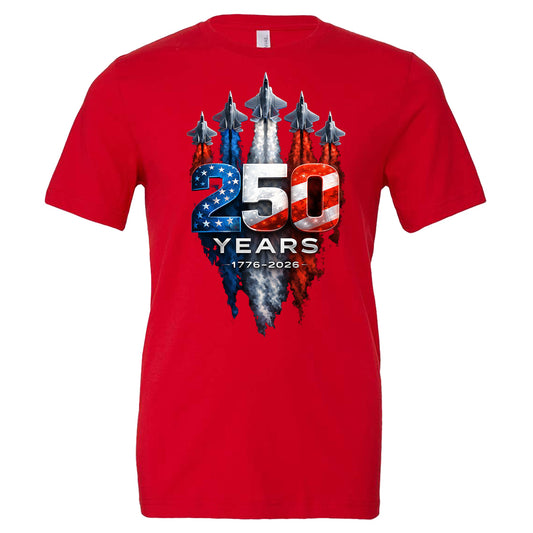 America Jets 250 - Short Sleeves Cotton - Red
