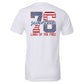America 1776 Land of The Free Big Block Letters - Short Sleeves Cotton - White