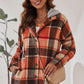 Button Up Plaid Hooded Jacket