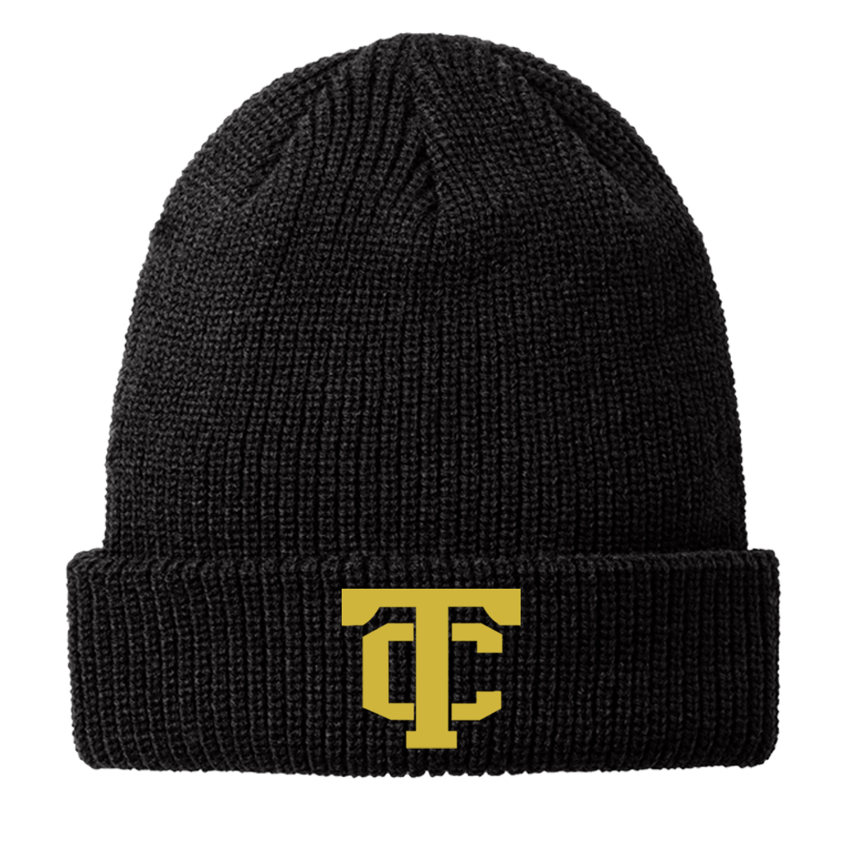 •Twiggs County - TC (Gold) - Chunky Knit Beanie (C958)