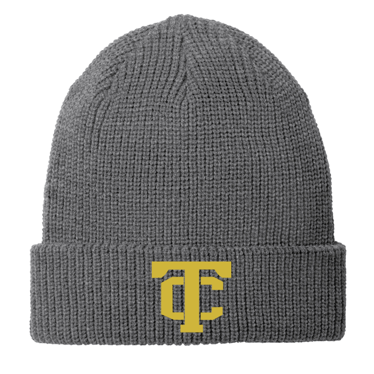 •Twiggs County - TC (Gold) - Chunky Knit Beanie (C958)