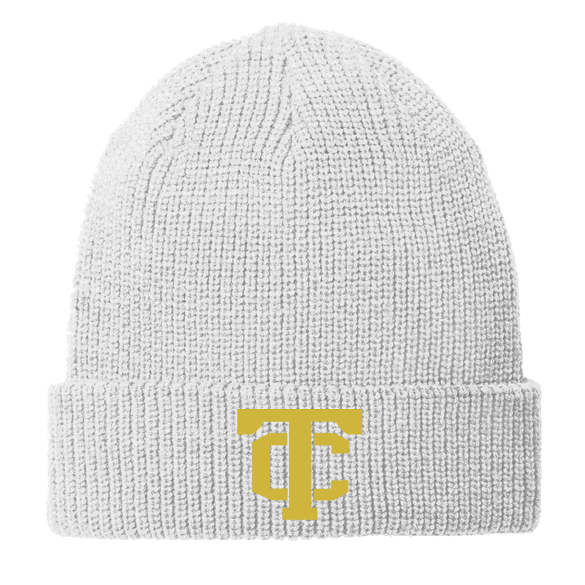 •Twiggs County - TC (Gold) - Chunky Knit Beanie (C958)