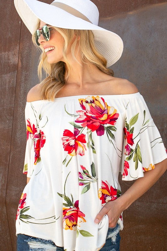 FLORAL OFF SHOULDER TOP