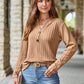 Mandy Notched Long Sleeve T-Shirt