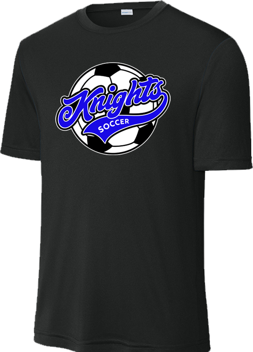 Windsor - Knights Soccer Script - Black (Tee/DriFit/Hoodie/Sweatshirt)a