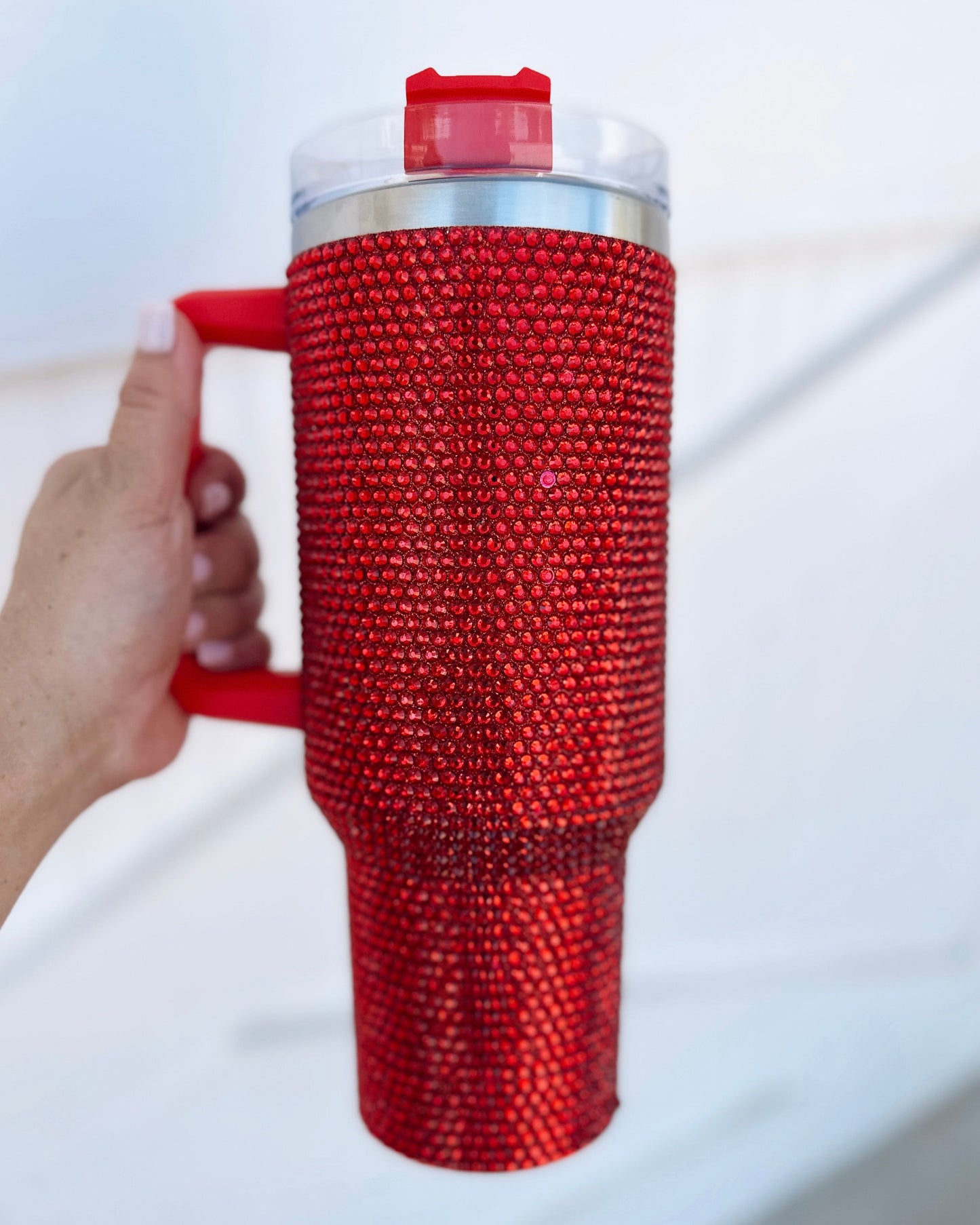 Crystal Solid Red Tumbler