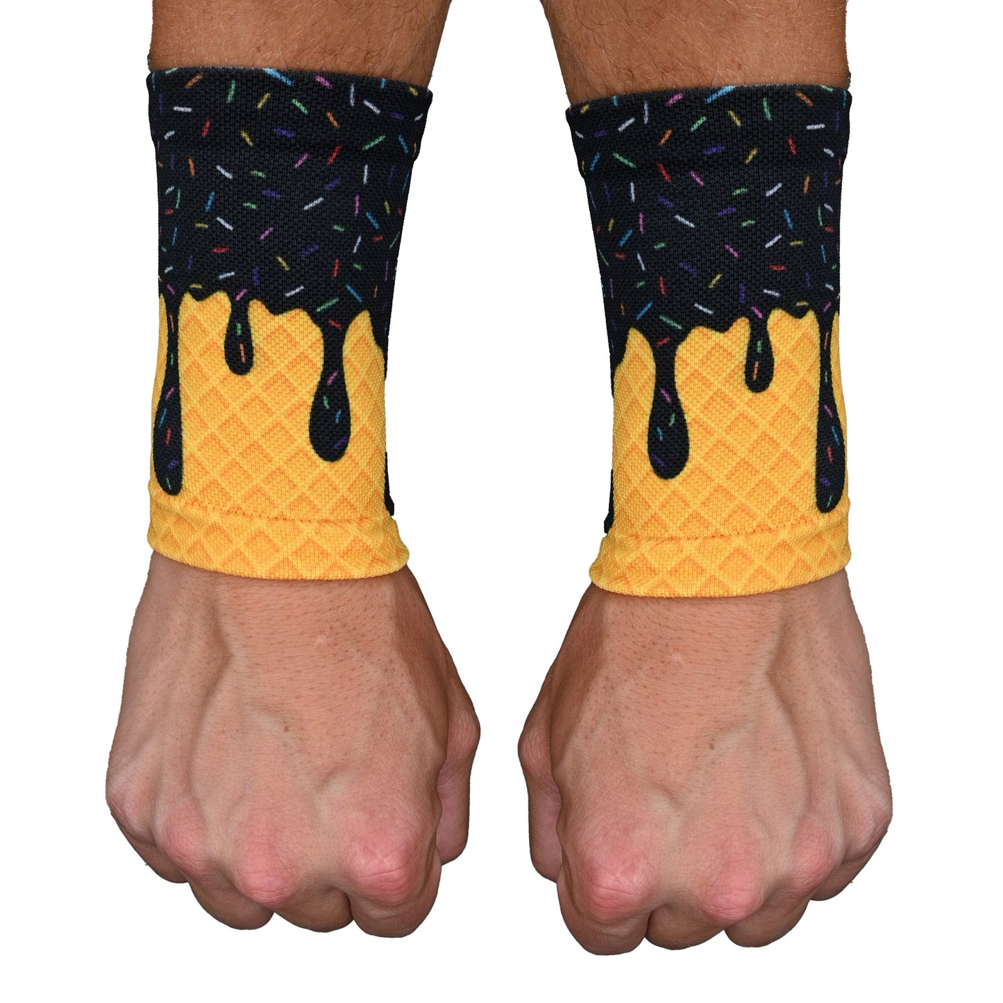 Black Ice Cream Wrist Support Sleeves