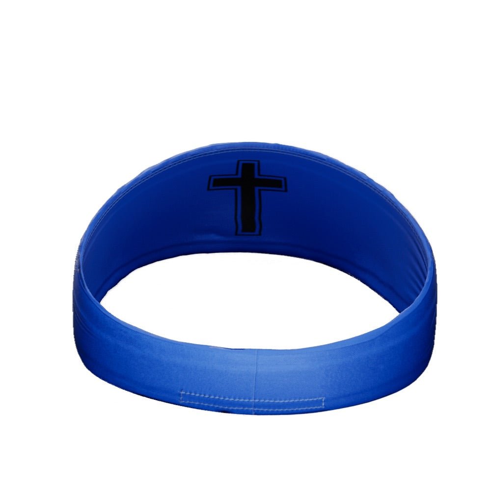 Faith Cross Blue Headband