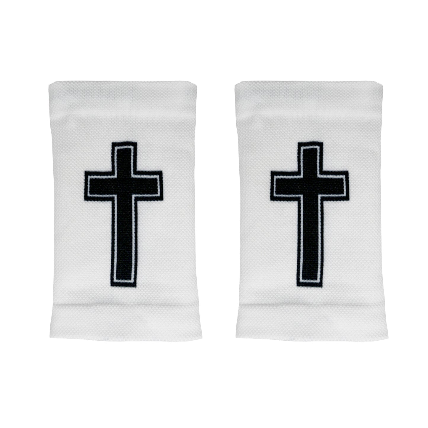 Faith Cross White Wrist Support Sleeves