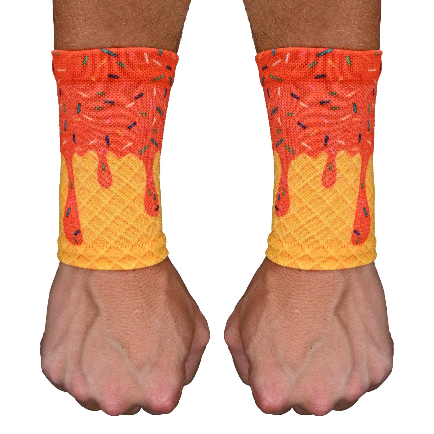 Orange Ice Cream Wrist Support Sleeves