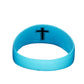 Faith Cross Light Blue Headband