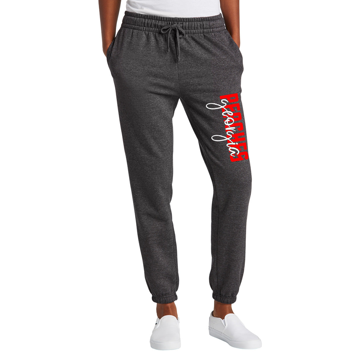 Peaches - Georgia Peaches Block Script - District Women’s V.I.T.™ Fleece Sweatpant (DT6110)