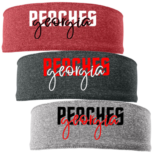 Peaches - Georgia Peaches Block Script - Contender Headband (STA46)