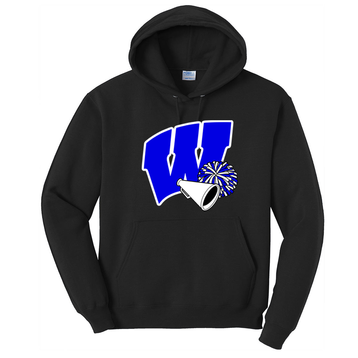 Windsor - W Cheer with Megaphone and Pom Pom (Tee/DriFit/Hoodie/Sweatshirt)