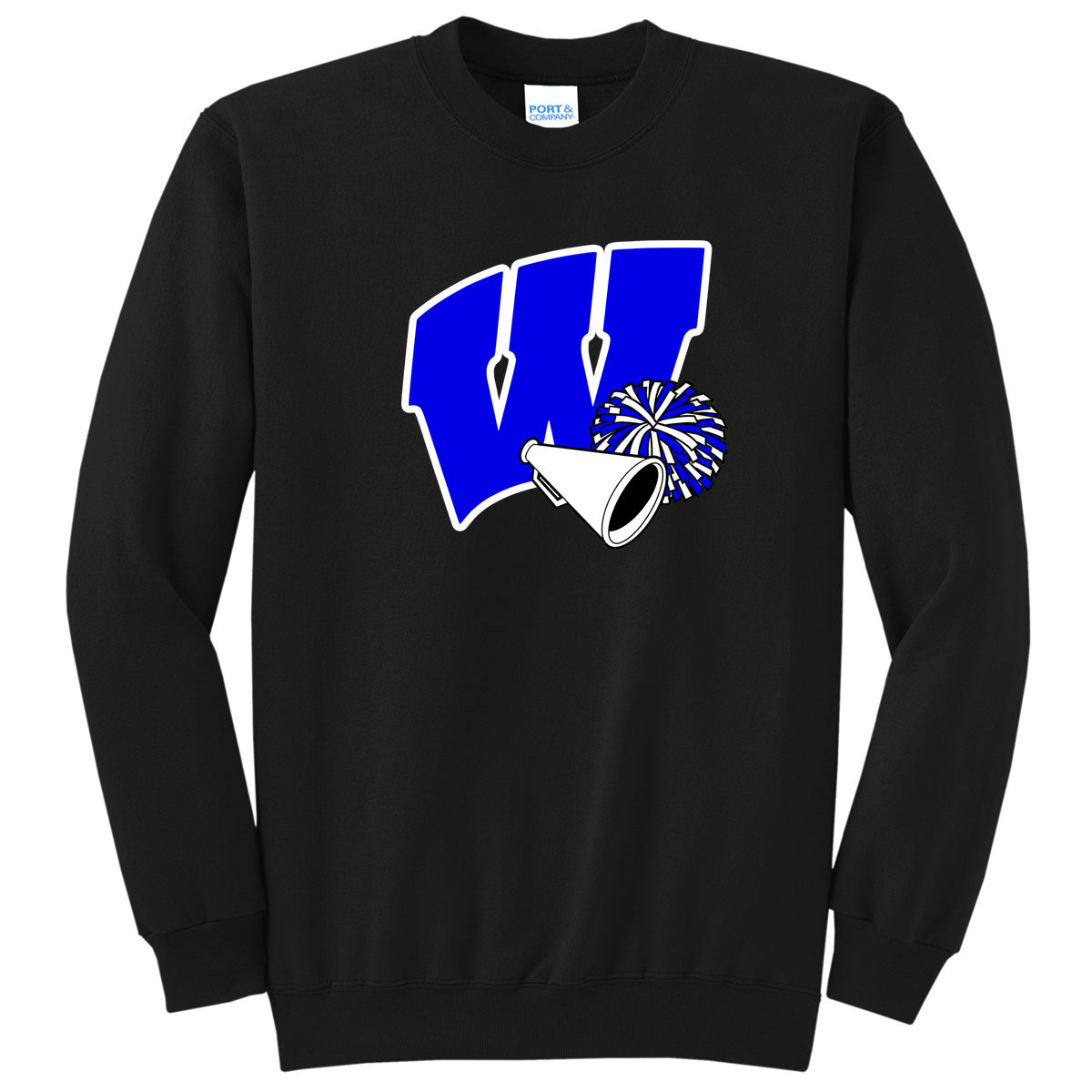 Windsor - W Cheer with Megaphone and Pom Pom (Tee/DriFit/Hoodie/Sweatshirt)