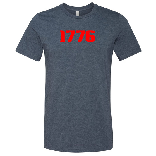 1776 Tee (Navy Heather/ Navy) - Southern Grace Creations