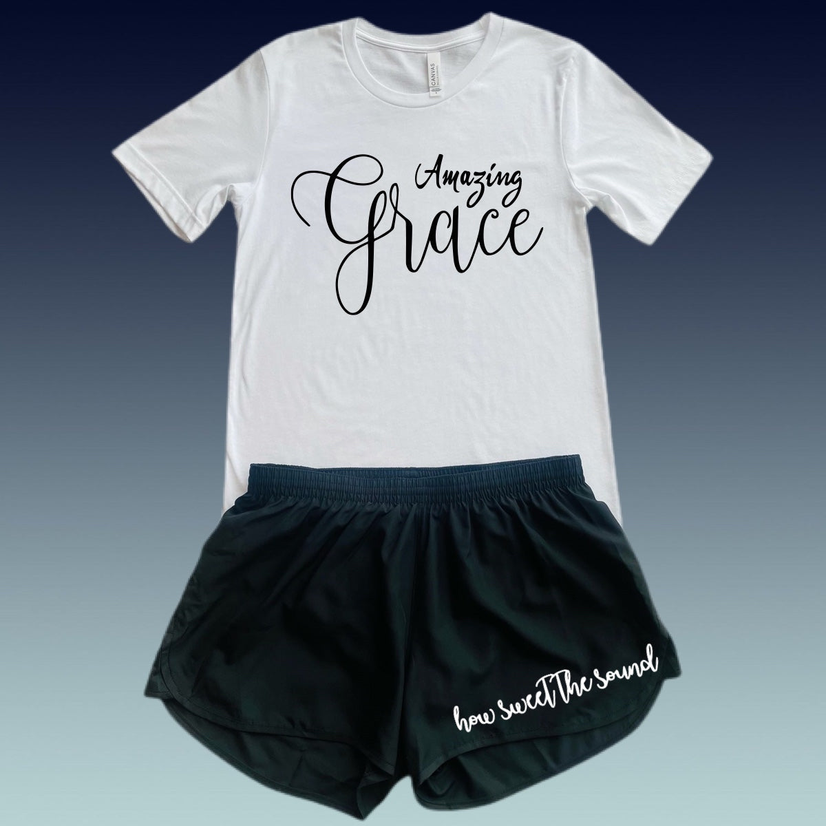 "Amazing Grace"  - White Short Sleeves Tee - Southern Grace Creations