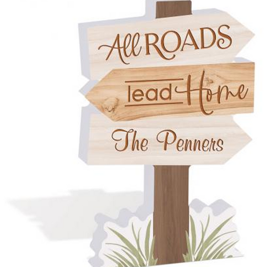 Arrow Plaque - All Roads - Southern Grace Creations