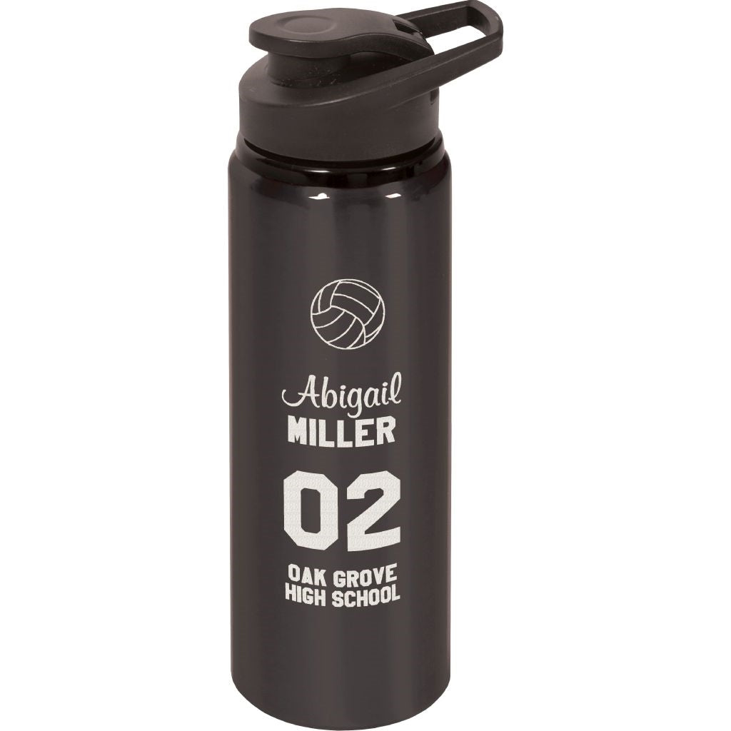 BLACK WATER BOTTLE 26 OZ. - Engravable (ZHZO11) - Southern Grace Creations