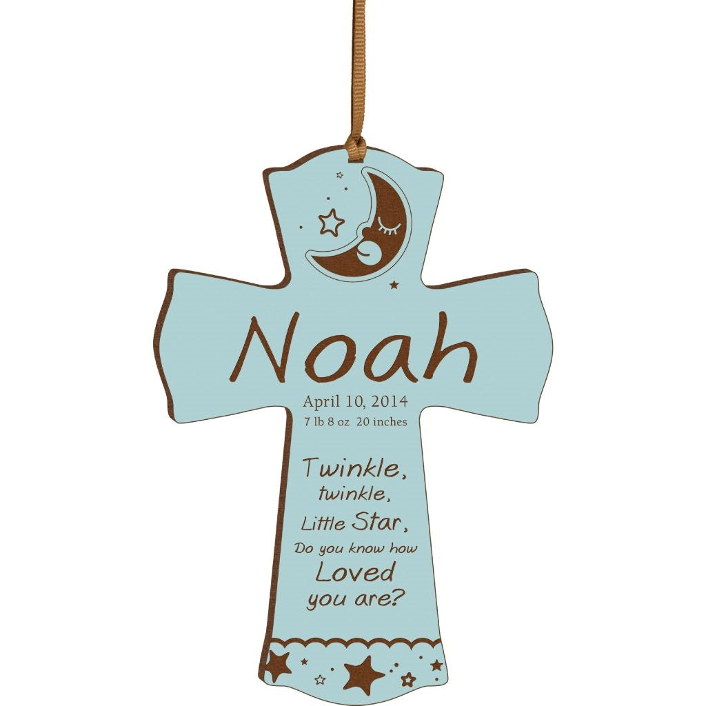 BLUE MINI CROSS - Engravable (ZCRO31) - Southern Grace Creations