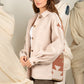 Back aztec graphic detail jacket - Ecru - Southern Grace Creations