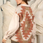 Back aztec graphic detail jacket - Ecru - Southern Grace Creations