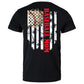 Baseball Flag Tee - Black Short Sleeve Tee - Southern Grace Creations