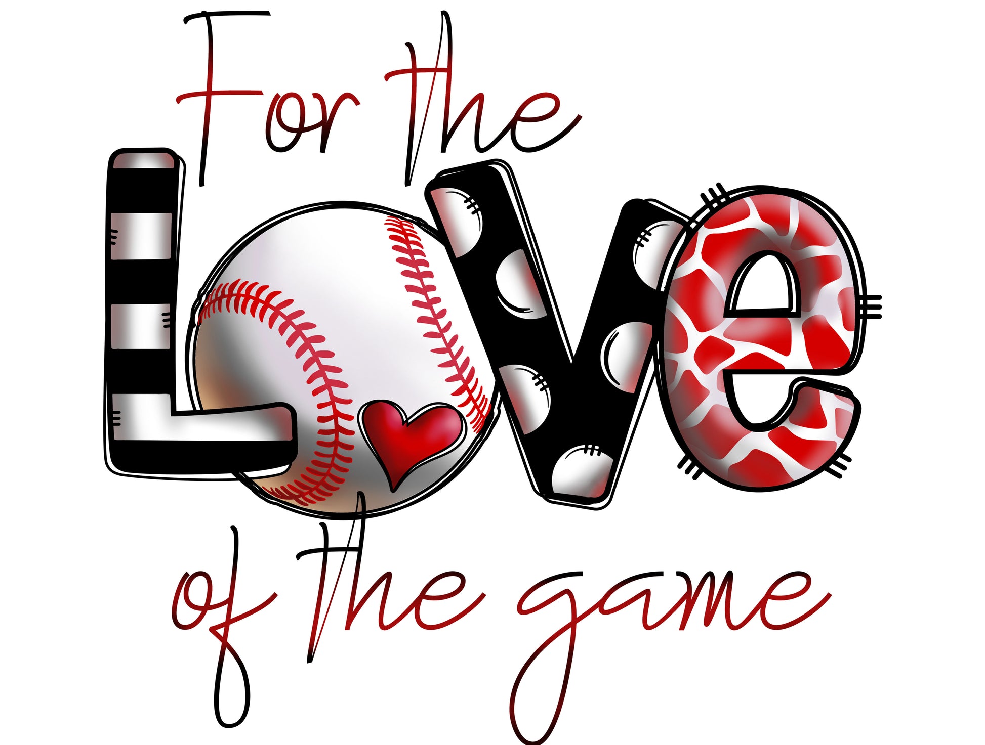 Baseball - For The Love Of The Game - Sport Grey Tee - Southern Grace Creations