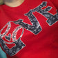 Baseball Love Bandana Print Tee - Red Short Sleeve Tee - Southern Grace Creations