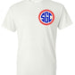 Baseball Stitches Circle Monogram Tee - Southern Grace Creations