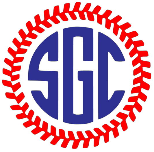 Baseball Stitches Monogram Decal - Southern Grace Creations