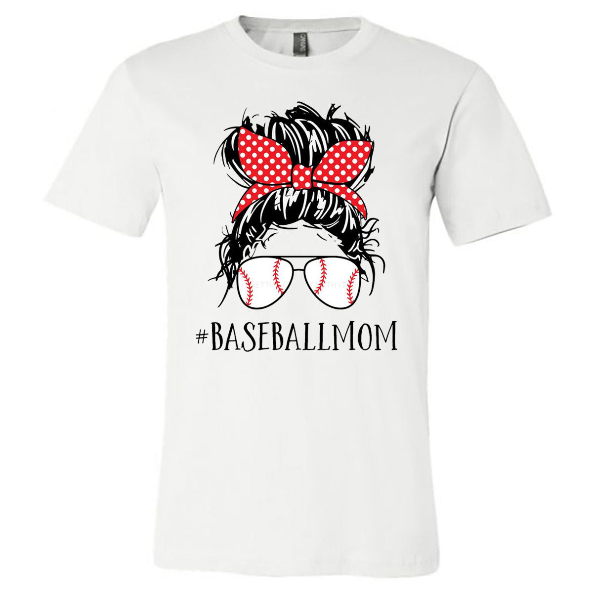 #BaseballMom - White Tee (Tee/Hoodie/Sweatshirt) - Southern Grace Creations