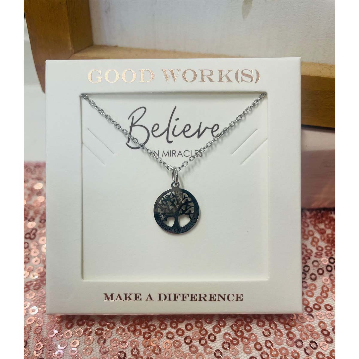 Believe In Miracles Tree Necklace - Southern Grace Creations