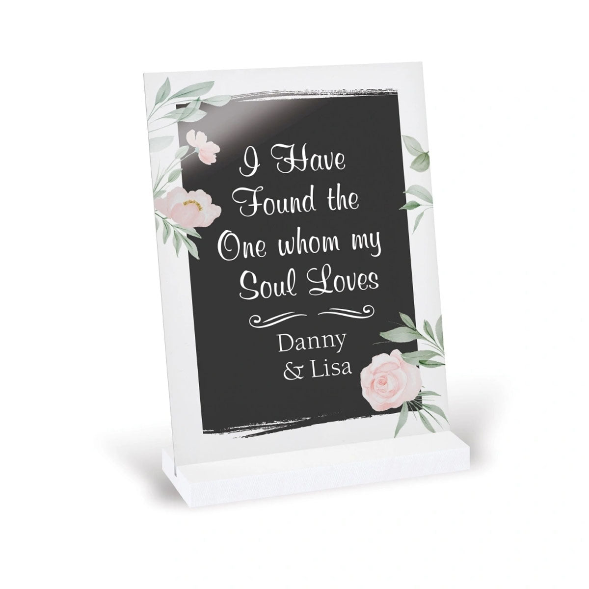 Black With Pink Flowers Frame - Southern Grace Creations