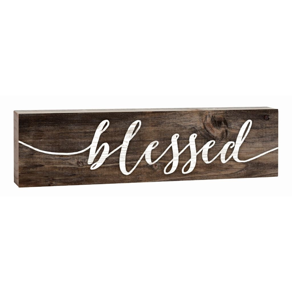 "Blessed" Block Decor- 1.5x6 - Southern Grace Creations
