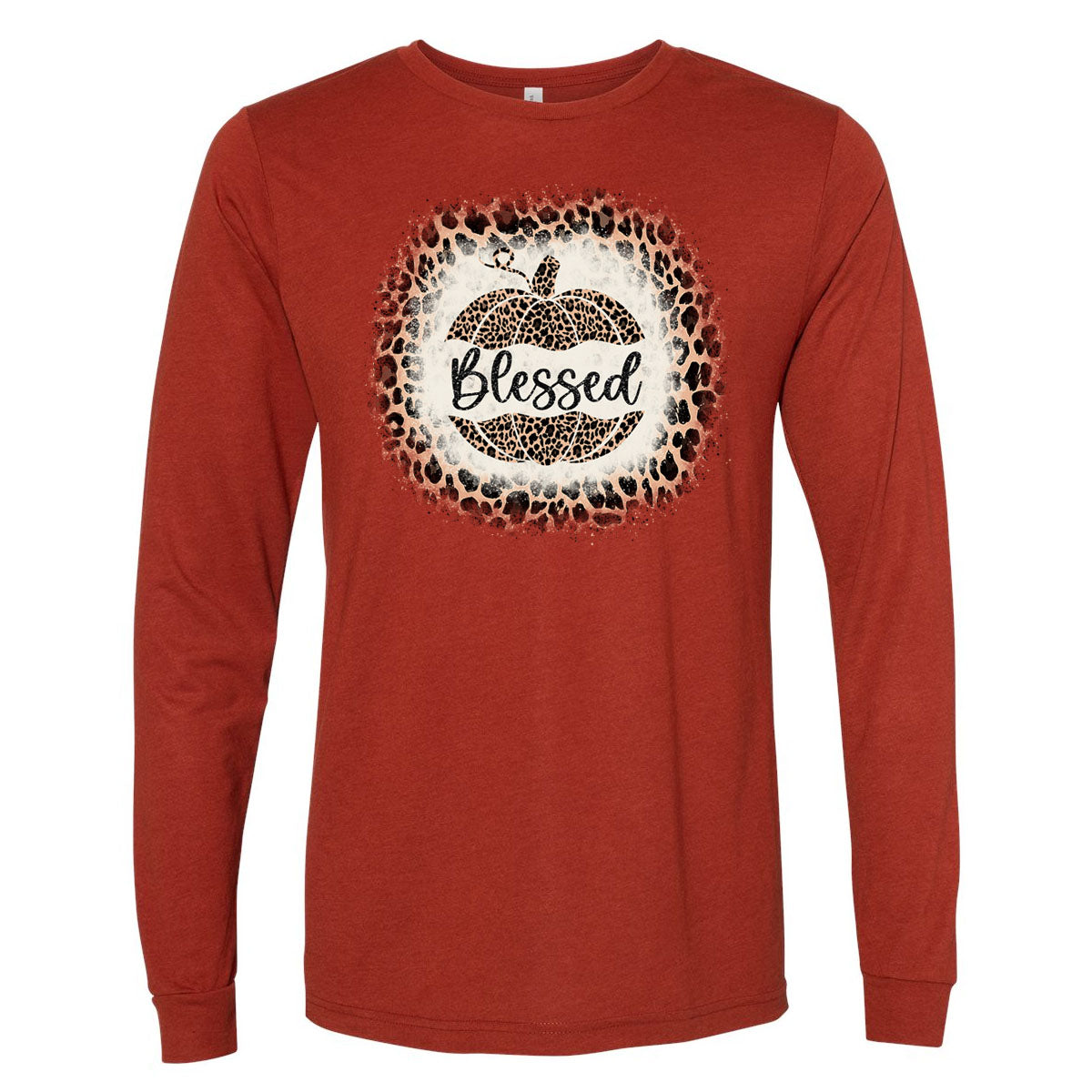 Blessed in  Leopard  - Brick Triblend Tee - Southern Grace Creations