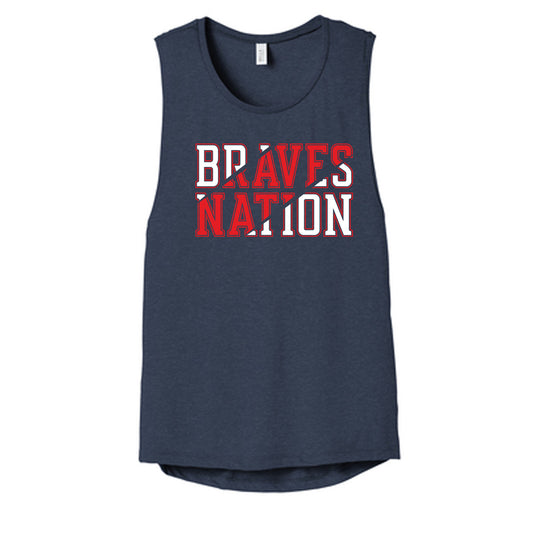 Braves Nation - Navy (Tee/Hoodie/Tank/Sweatshirt) - Southern Grace Creations