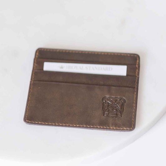 Bulldog Leather Embossed Slim Wallet - Southern Grace Creations