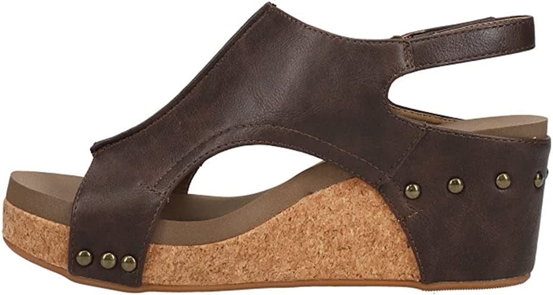 CARLEY WEDGE HEEL SANDALS - Chocolate Smooth - Southern Grace Creations