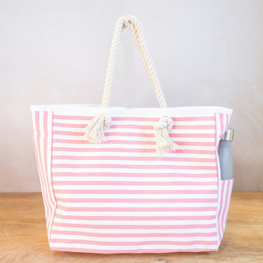 Canaveral Tote in Melon/White - Southern Grace Creations