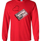 Cassette Tape with Heart - Red Tee - Southern Grace Creations