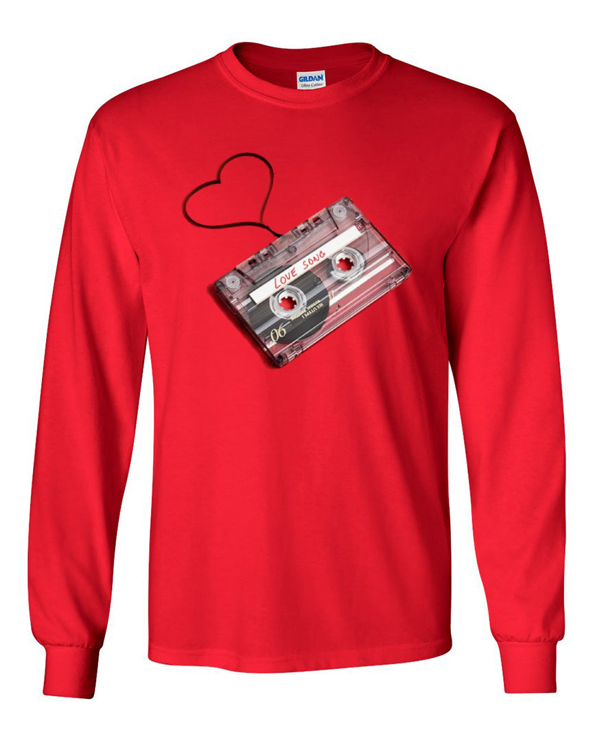 Cassette Tape with Heart - Red Tee - Southern Grace Creations