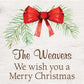 Christmas Bow Small Sign-Laser Engravable - Southern Grace Creations