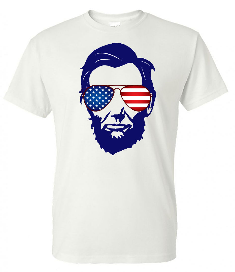 Cool Abraham Lincoln - White Short Sleeve Tee - Southern Grace Creations