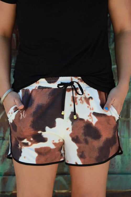 Cow Print Shorts - Southern Grace Creations