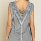 Criss cross Lace up Open Back Tank Top - Southern Grace Creations